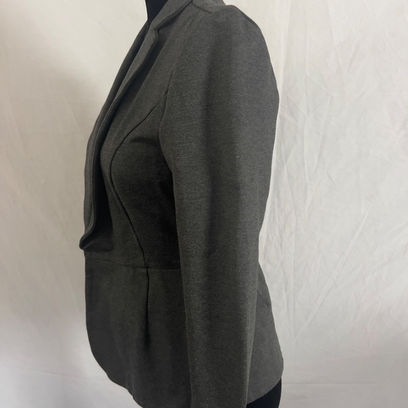 QUINCE gray knit blazer women's size S small business casual career fitted - Picture 4 of 9